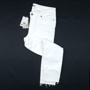 PAIGE Womens Verdugo Distressed Crop Raw Hem Jeans